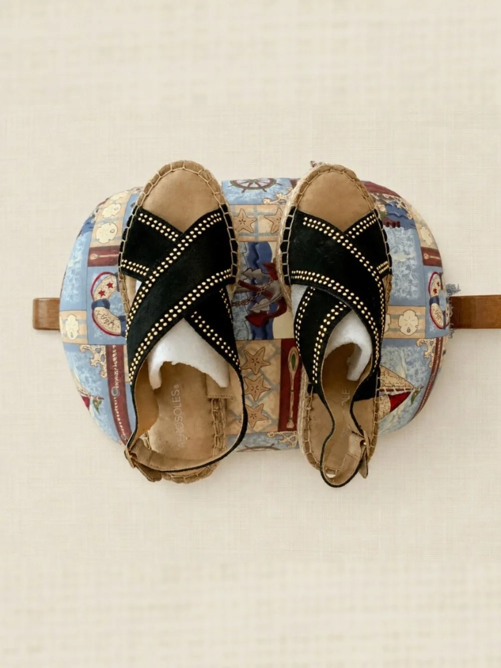 Aerosoles Espresso Studded Espadrille Sandals 9